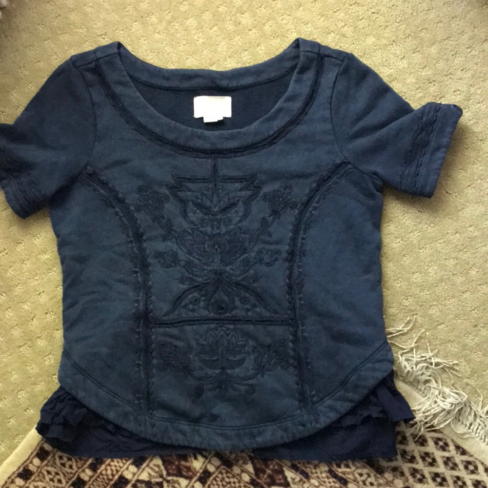 Anthropologie Embroidered Top